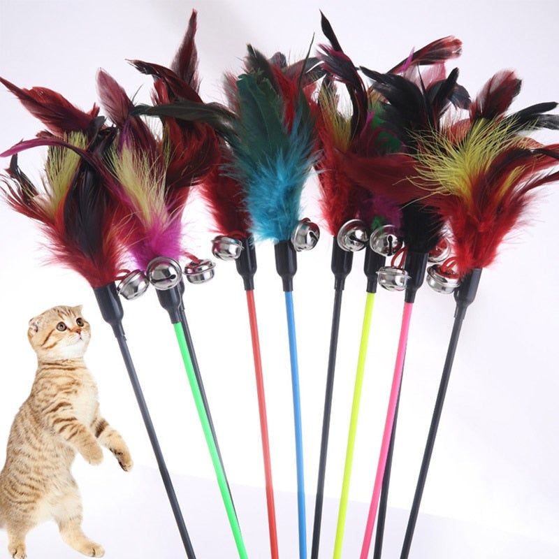Cat Stick Feather Toys